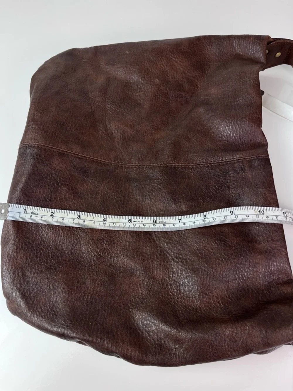 Roxy Brown Faux Leather Hobo Bag Aztec Woven Strap Gold toned Studded Y2K